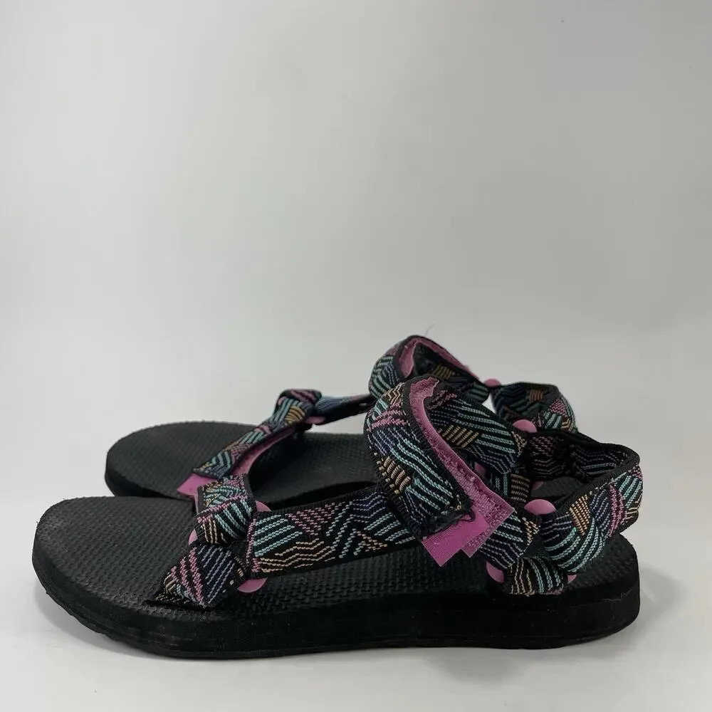 Teva Original Universal Womens Size 6 Multi Pink Retro Strappy Sport Sandal